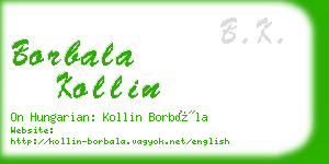 borbala kollin business card
